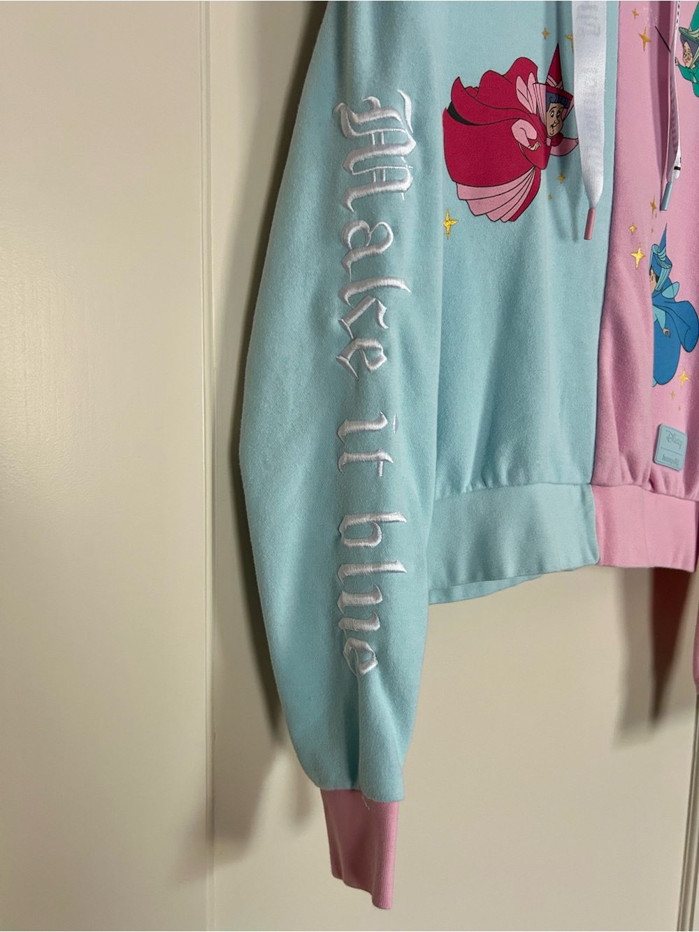 Loungefly & Disney Sleeping Beauty Dual-Tone Hoodie - Light Blue & Pink - Picture 4 of 10